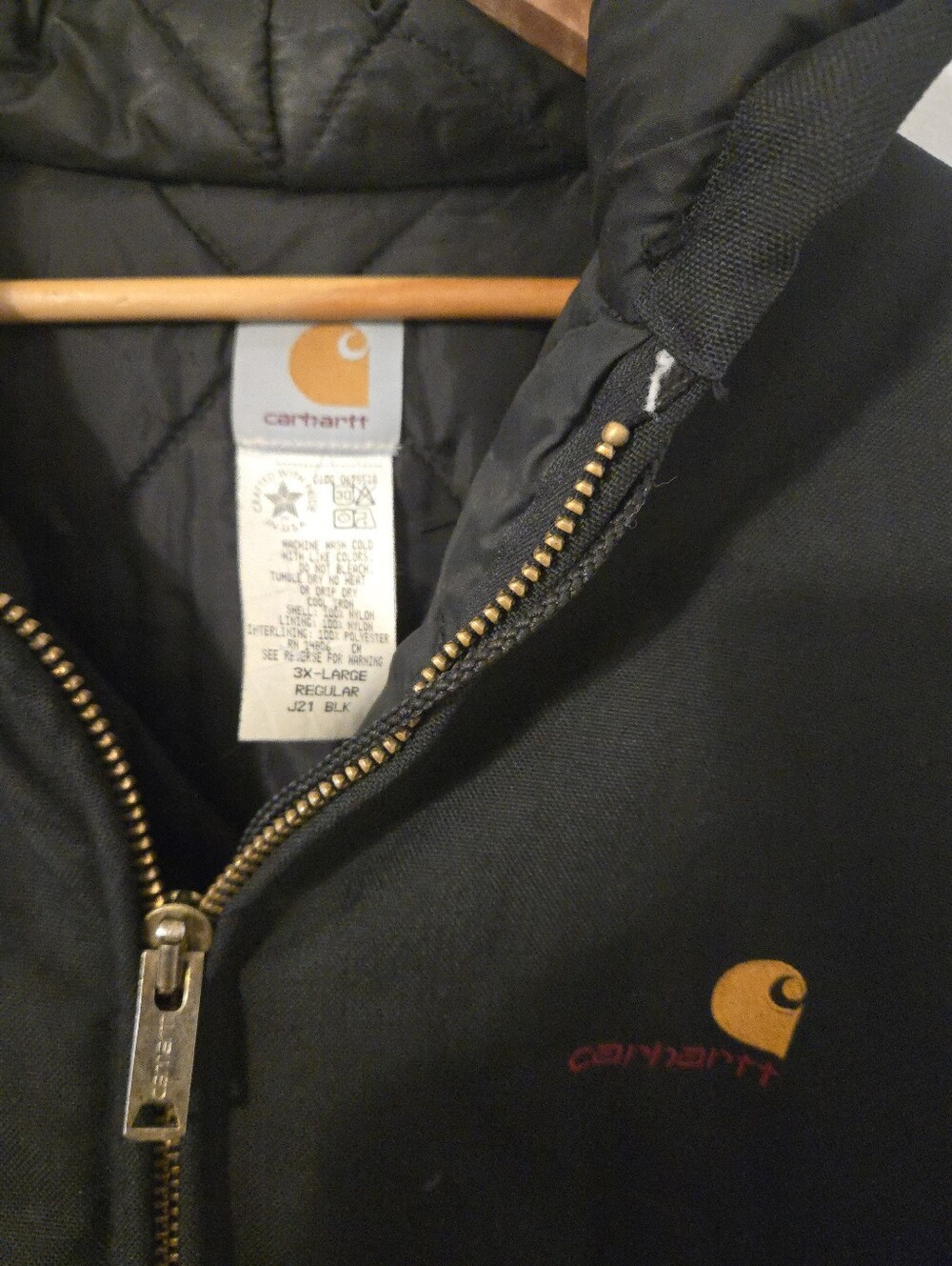 Vintage Carhartt Extremes J21 BLK Black Active Jacket Mens 3XL USA - Picture 3 of 6